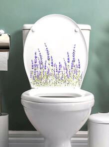 1PC Decal nắp bồn cầu họa tiết hoa - Nhiều màu - Xem 2