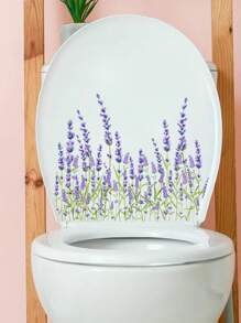 1PC Decal nắp bồn cầu họa tiết hoa - Nhiều màu - Xem 3