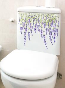 1PC Decal nắp bồn cầu họa tiết hoa - Nhiều màu - Xem 6