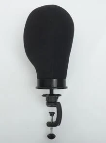 22 Inch Mannequin Head With Stand - Black - View 1