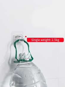 2入组裝窗簾桿支架自粘窗簾掛鉤支架免釘窗簾桿掛鉤牆壁支架毛巾桿掛鉤適用於浴室家庭和酒店 - 無色 - 查看 6