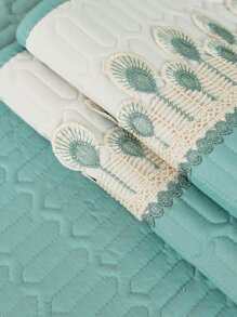 1入組羽毛刺繡絎縫沙發套沙髮沙發套靠背和扶手不包括在內 - 薄荷綠 - 查看 4