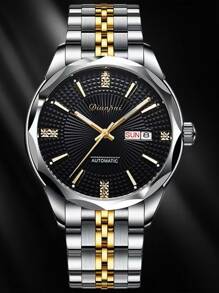 Mechanical Automatic Luxury Men Watch, Casual Versatile Luminous Wrist Watch - Black - View 5