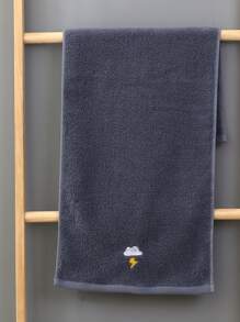 1 pieza Paño de limpieza con diseño bordado - Gris - Ver 1