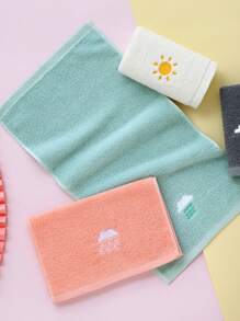 1 pieza Paño de limpieza con diseño bordado - Gris - Ver 5