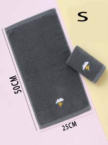 1 pieza Paño de limpieza con diseño bordado - Gris - Ver 4