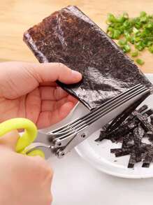 1入组裝五層不銹鋼蔥花剪神器多功能多層海苔輔食廚房剪刀