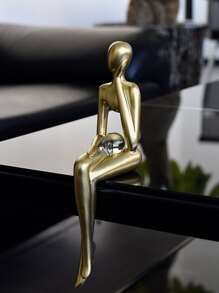 QYeah 1入組金色抽象創意抽象藝術現代家庭裝飾