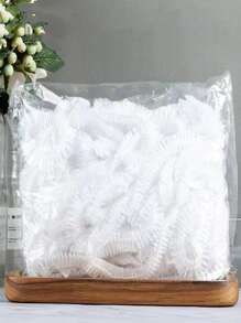 100个一次性浴帽家居浴室装饰 - 無色 - 查看 1