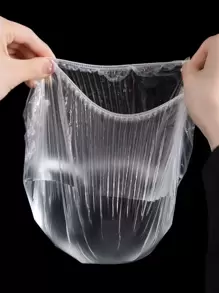 100个一次性浴帽家居浴室装饰 - 無色 - 查看 4