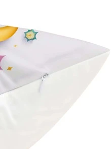 1 pieza Funda de cojín sin relleno Eid con estampado de luna & linterna - Multicolor - Ver 2