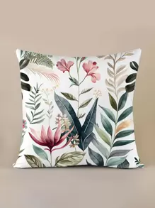 1pc Floral Print Cushion Cover Without Filler
