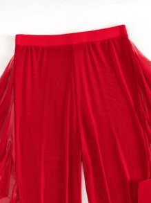 SHEIN Swim 2025 Separate Bikini Set, 3pcs, Wireless Summer - Red - View 7