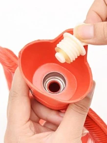 1pc Solid Color Hot Water Bag - Red - View 4