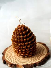 1pc Pine Cone Shaped Candle Silicone Mold - White - View 3