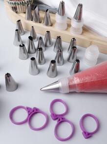 136pcs Stainless Steel Piping Bag & Nozzle Set - Silver - View 3