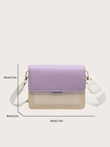 Stylish Chic Small Square Bag, Fashion Minimalist Colorblock Shoulder Bag With Chain Strap, Versatile Crossbody Bag Suitable For Young Girls, Suitable For Shopping, Dating, Formal Events, Daily Wear, Commuting - Multicolor - View 7
