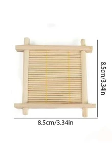 1入組木紋木頭杯墊