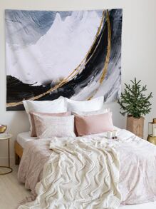 抽象大理石紋樣式掛毯 - 彩色 - 查看 2