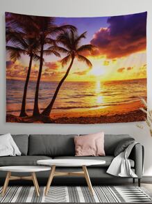 1入組景觀圖案掛毯 - 彩色 - 查看 4