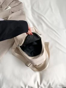 Mini Pocket Front Sling Bag - Beige - View 4