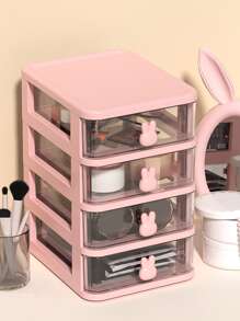 1 Hộp Nhựa Bảo Quản Thỏ Trang Trí Nhiều Lớp Để Bàn Hộp Bảo Quản Cho Gia Đình - trắng - Xem 3