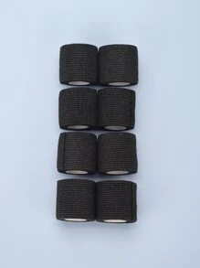 件裝黑色防滑自黏紋身握力包覆繃帶適用於手指和指關節 - 黑與白 - 查看 2