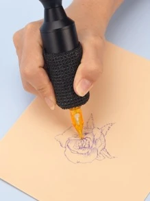 件裝黑色防滑自黏紋身握力包覆繃帶適用於手指和指關節 - 黑與白 - 查看 5