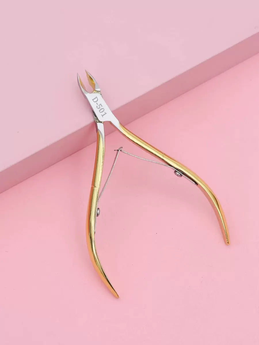 Dụng cụ làm móng, kềm cắt móng bằng thép không gỉ D501, kéo cắt da chết, kìm cắt biểu bì móng, đồ dùng làm móng, dụng cụ làm móng, dụng cụ làm móng, trở lại trường, móng tay, dụng cụ làm móng để dán móng tay - Vàng - Xem 1