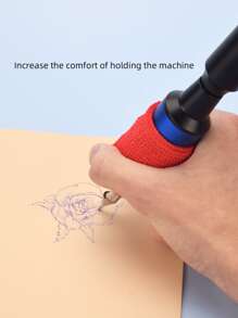 1pc Red Non Slip Finger Joint Wrapping Tape, Tattoo Machine Grip Bandage - Red and White - View 4