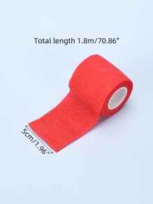 1pc Red Non Slip Finger Joint Wrapping Tape, Tattoo Machine Grip Bandage - Red and White - View 5