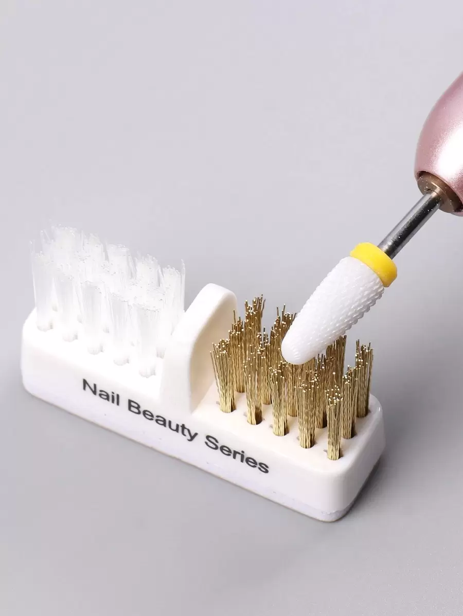 FULL BEAUTY 1 cái Bàn chải làm sạch đầu đánh bóng móng tay Bàn chải khoan dây đồng Dụng cụ làm sạch mũi khoan móng tay Phụ kiện làm móng, Đồ dùng làm móng, Dụng cụ làm móng, Dụng cụ làm móng, Trở lại trường, Móng tay, Dụng cụ làm móng để ấn vào móng tay - trắng - Xem 1