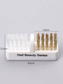 FULL BEAUTY 1 cái Bàn chải làm sạch đầu đánh bóng móng tay Bàn chải khoan dây đồng Dụng cụ làm sạch mũi khoan móng tay Phụ kiện làm móng, Đồ dùng làm móng, Dụng cụ làm móng, Dụng cụ làm móng, Trở lại trường, Móng tay, Dụng cụ làm móng để ấn vào móng tay - trắng - Xem 4
