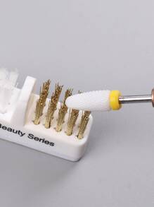 FULL BEAUTY 1 cái Bàn chải làm sạch đầu đánh bóng móng tay Bàn chải khoan dây đồng Dụng cụ làm sạch mũi khoan móng tay Phụ kiện làm móng, Đồ dùng làm móng, Dụng cụ làm móng, Dụng cụ làm móng, Trở lại trường, Móng tay, Dụng cụ làm móng để ấn vào móng tay - trắng - Xem 5