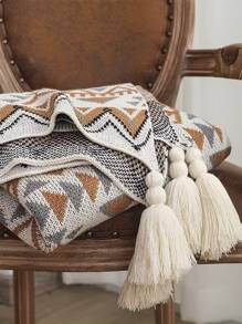 1 PC Bắc Âu Vintage Dệt Kim Sofa/giường Chăn, Khăn Choàng Phòng Điều Hòa, Giao Hàng Màu Sắc Ngẫu Nhiên - Nhiều màu - Xem 4