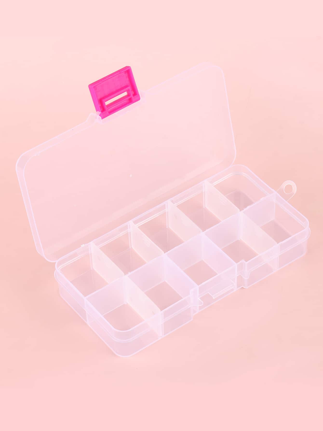 FULL BEAUTY 10束美甲裝飾收納盒，1入組透明便攜式化妝收納盒，防塵旅行化妝品收納盒，適用於美甲水鑽、珠子、珠寶珠和魚餌 - 無色 - 查看 1