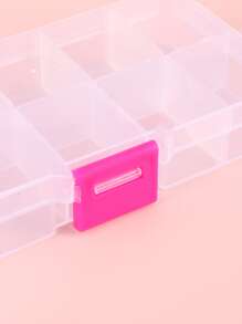 FULL BEAUTY 10束美甲裝飾收納盒，1入組透明便攜式化妝收納盒，防塵旅行化妝品收納盒，適用於美甲水鑽、珠子、珠寶珠和魚餌 - 無色 - 查看 5