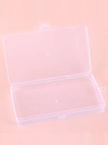 FULL BEAUTY Hộp lưu trữ trang trí nghệ thuật làm móng trong suốt, 1 hộp đựng đồ trang điểm di động, hộp đựng mỹ phẩm du lịch chống bụi cho công cụ thiết kế nghệ thuật làm móng, đá móng tay, hạt cườm, hạt trang sức, kẹp và mồi câu - Trong sáng - Xem 1