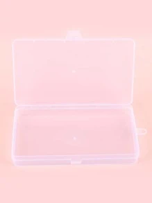 FULL BEAUTY Hộp lưu trữ trang trí nghệ thuật làm móng trong suốt, 1 hộp đựng đồ trang điểm di động, hộp đựng mỹ phẩm du lịch chống bụi cho công cụ thiết kế nghệ thuật làm móng, đá móng tay, hạt cườm, hạt trang sức, kẹp và mồi câu - Trong sáng - Xem 2