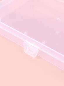 FULL BEAUTY Hộp lưu trữ trang trí nghệ thuật làm móng trong suốt, 1 hộp đựng đồ trang điểm di động, hộp đựng mỹ phẩm du lịch chống bụi cho công cụ thiết kế nghệ thuật làm móng, đá móng tay, hạt cườm, hạt trang sức, kẹp và mồi câu - Trong sáng - Xem 3