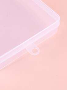 FULL BEAUTY Hộp lưu trữ trang trí nghệ thuật làm móng trong suốt, 1 hộp đựng đồ trang điểm di động, hộp đựng mỹ phẩm du lịch chống bụi cho công cụ thiết kế nghệ thuật làm móng, đá móng tay, hạt cườm, hạt trang sức, kẹp và mồi câu - Trong sáng - Xem 5