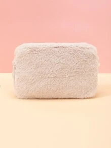 1个米色毛绒饼干可爱小狗大容量柔软八角形化妆包，适合女性和女孩，可作化妆包、护肤包、洗漱包、收纳袋、旅行必备、邮轮必备、宿舍必备、婚礼伴娘礼物、妈妈礼物、生日礼物、送给朋友和老师的礼物、家居装饰、浴室客厅卧室装饰、化妆品收纳整理包、化妆盒、旅行洗漱包、礼品收纳包、拉链配件收纳包、美甲包、女士礼物、圣诞礼物、女士礼物创意