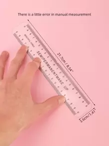 2支轻便透明塑料眉尺，带清晰刻度；2卷40mm x 200m微针纹绣保存膜配件 - 彩色 - 查看 7