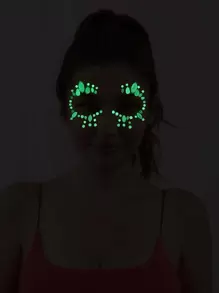 1 Miếng 3D Âm thanh nổi Mô phỏng Sáng Pha lê Nhãn dán mắt Máy khoan Mặt Hình dán Máy khoan DIY Buổi tiệc Hội hóa trang Mắt Mặt Hình dán Cơ thể Hình dán Máy khoan - Nhiều màu - Xem 3