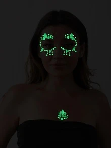 1 Miếng 3D Ba chiều Mô phỏng Đèn huỳnh quang Pha lê Mắt Hình dán Máy khoan Mặt Hình dán DIY Buổi tiệc Hội hóa trang Mắt Mặt Hình dán Cơ thể Hình dán Máy khoan - Nhiều màu - Xem 4