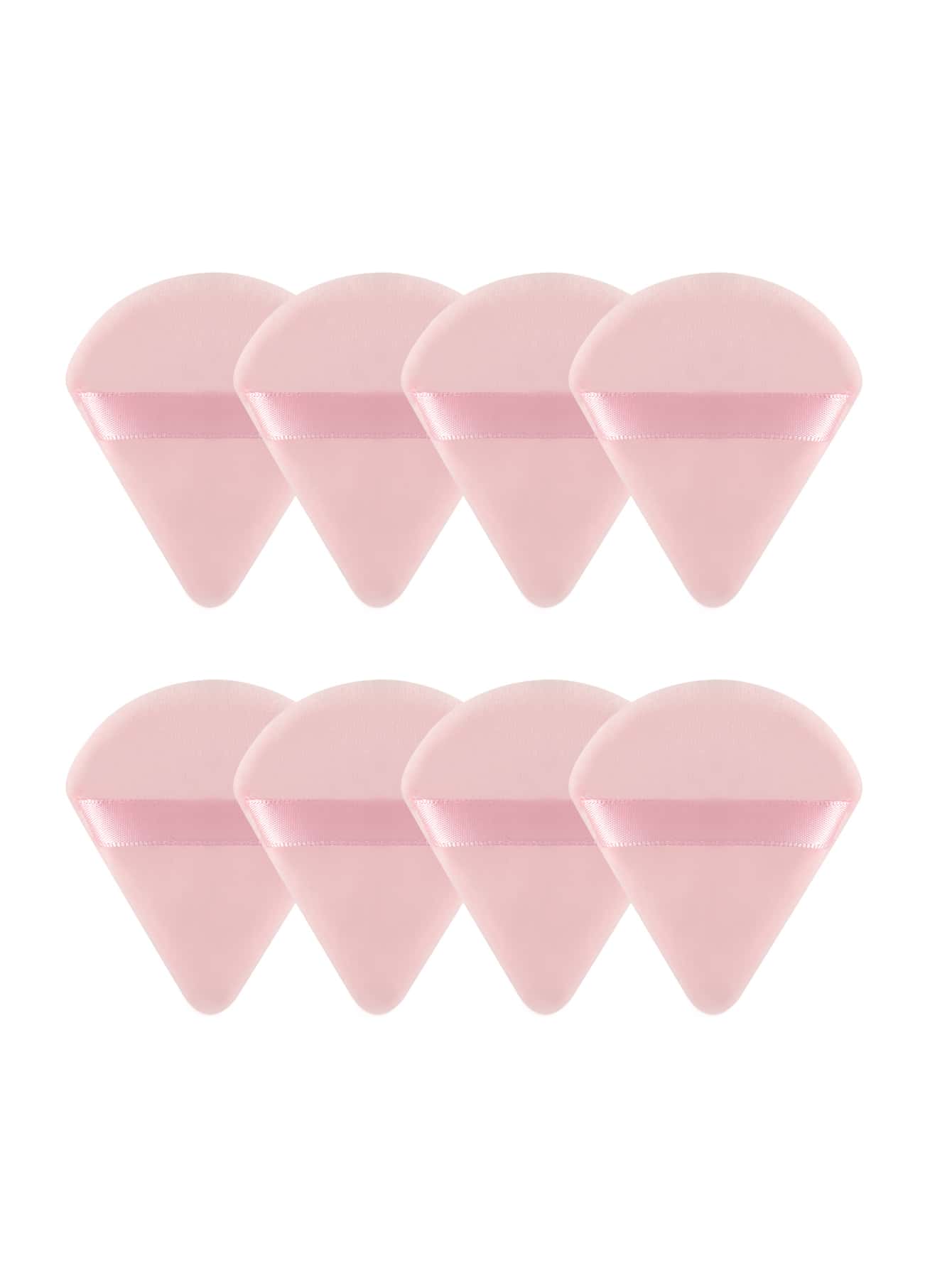 8 PIEZAS Juego de esponjas de maquillaje Esponja triangular suave de polvo mineral para maquillaje facial, económico, relleno de calcetines, maquillaje, herramientas de maquillaje, cosas baratas, regalos, regalos para mujeres, regalos de Navidad - Rosa - Ver 1