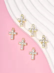 6pcs/set Rhinestone Cross DIY Pendant