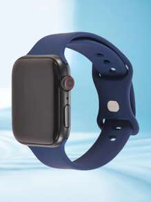 Silicone Strap Watchband - Blue - View 1