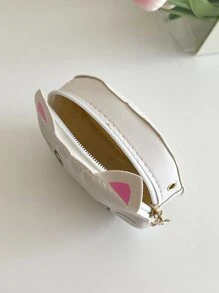 1 cái Cô Gái Trẻ Phim hoạt hình dễ thương Mèo Mini Đứa trẻ chất liệu da PU Túi đeo chéo Với dây kéo Khép kín Đối với Sử dụng hàng ngày In Tất cả các mùa - trắng - Xem 5