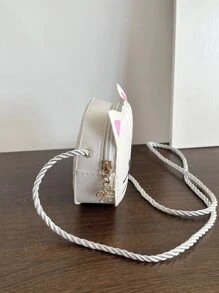 1 cái Cô Gái Trẻ Phim hoạt hình dễ thương Mèo Mini Đứa trẻ chất liệu da PU Túi đeo chéo Với dây kéo Khép kín Đối với Sử dụng hàng ngày In Tất cả các mùa - trắng - Xem 9